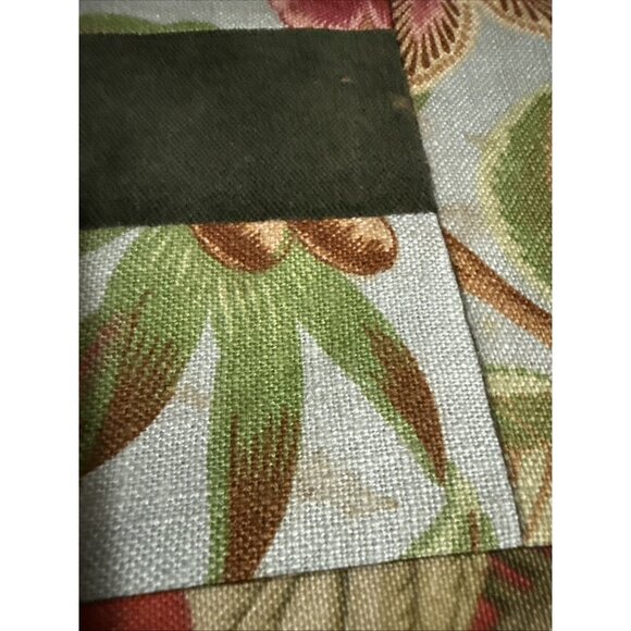 Set Of 2 Handmade Place Mats Floral Linen Cotton Velvet Collage Farmhouse 15x11” - Picture 4 of 12